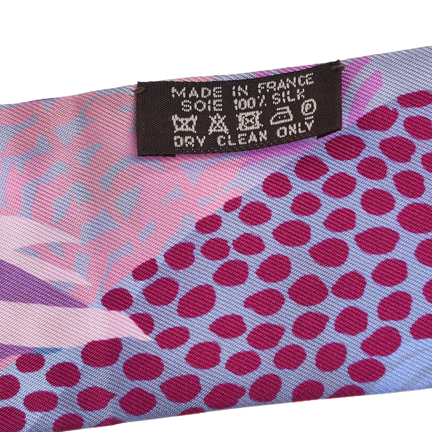 Silk Under The Waves Twilly Framboise Parme Rouge