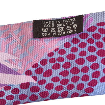 Hermes Silk Under The Waves Twilly Framboise Parme Rouge 4 of 5