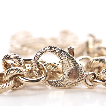 Chanel Metal Crystal 90's Icon Logo Chain Belt Gold 4 of 6