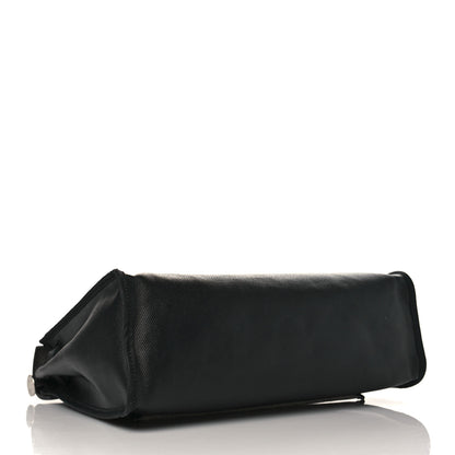Hermes Toile H Berline Vache Hunter Herbag Zip PM 31 Black Ecru 5 of 11