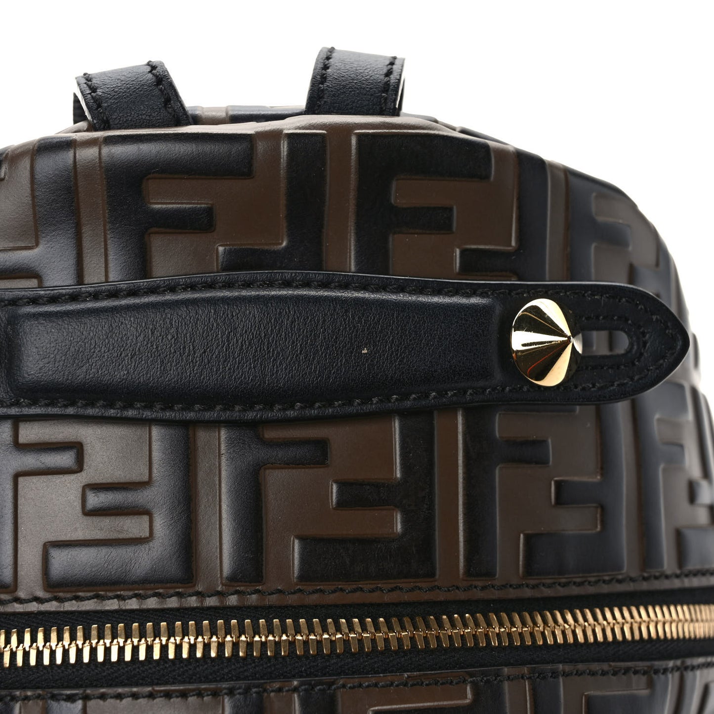 Vitello Bi-Color FF 1974 Embossed Mini Backpack Maya Black
