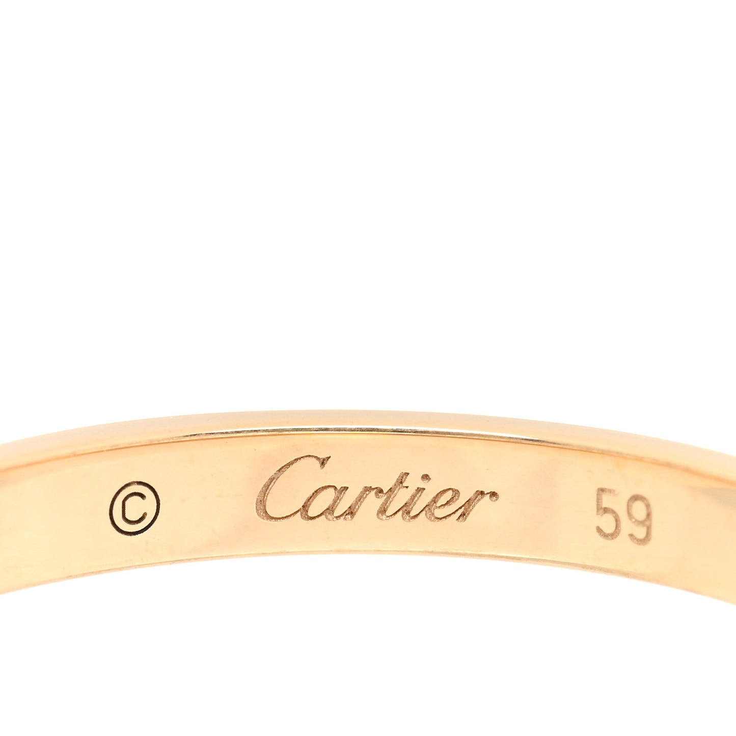 18K Yellow Gold Diamond 2.6mm LOVE Paved Band Ring 59 8.75