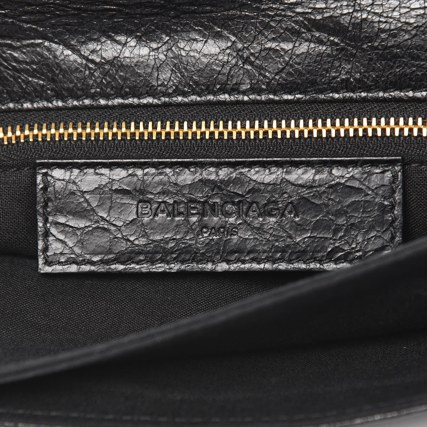 Balenciaga Agneau Classic Gold Hardware Envelope Clutch Black 6 of 12