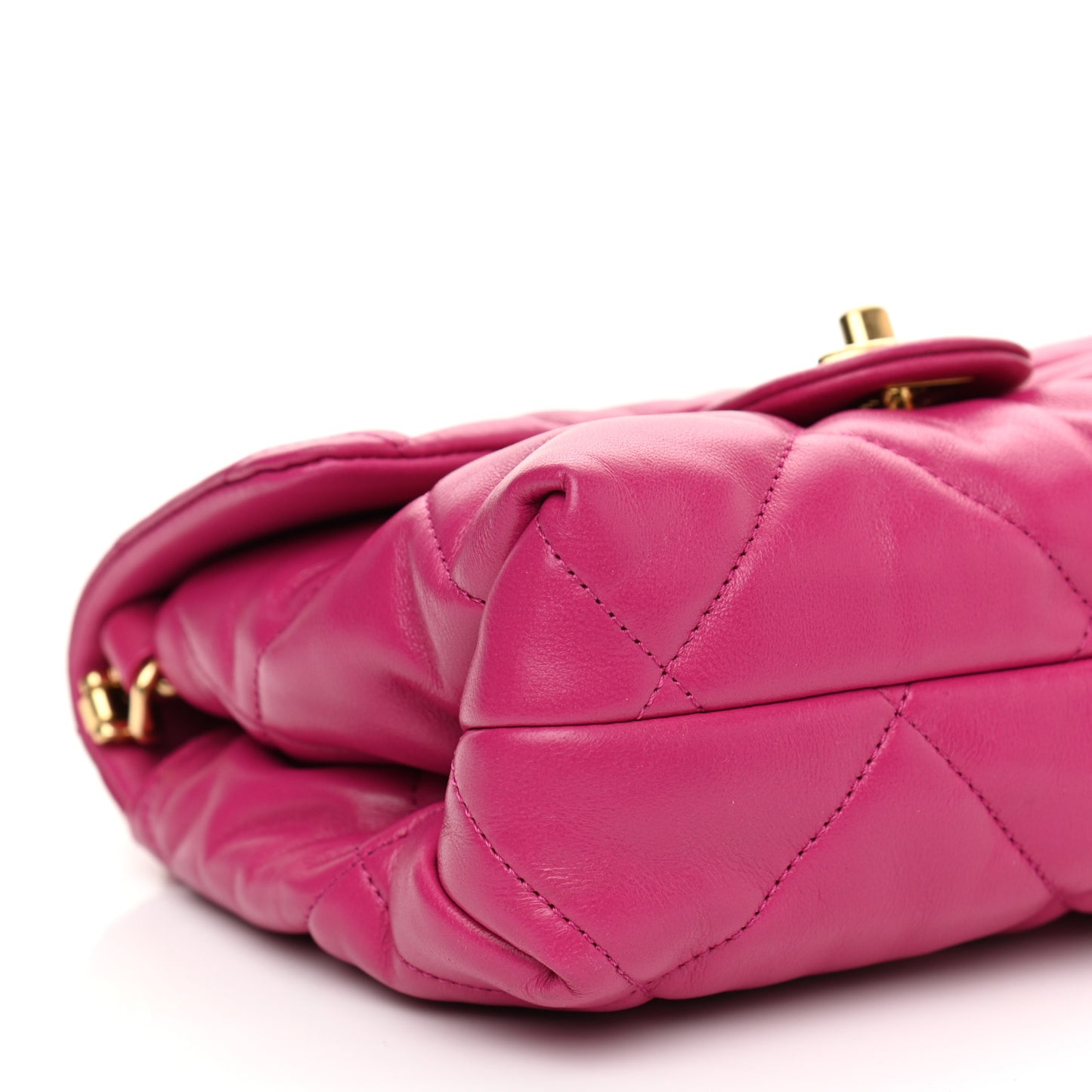 Lambskin Quilted Small Chain Top Handle Flap Pink