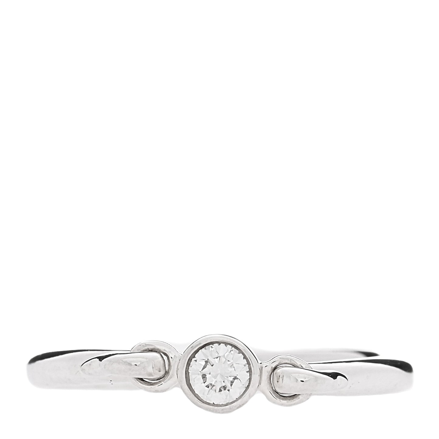 Sterling Silver Diamond Elsa Peretti Swan Ring 52 6