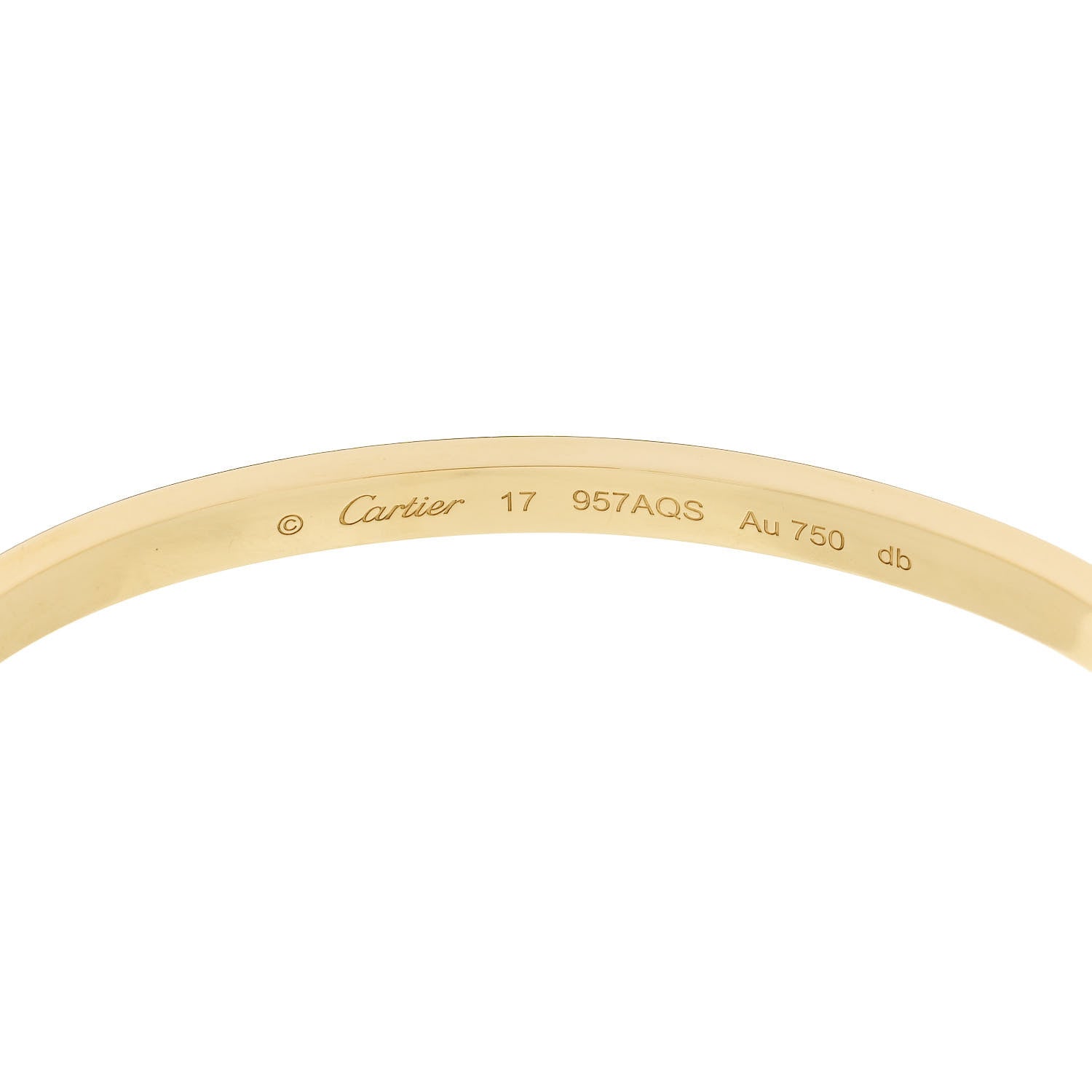 Cartier 18K Yellow Gold 6 Diamond Small LOVE Bracelet 17 6 of 8