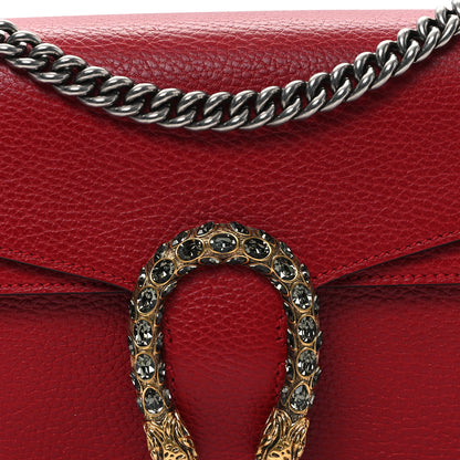 Gucci Dollar Calfskin Swarovski Crystal Small Dionysus Shoulder Bag Hibiscus Red 8 of 10