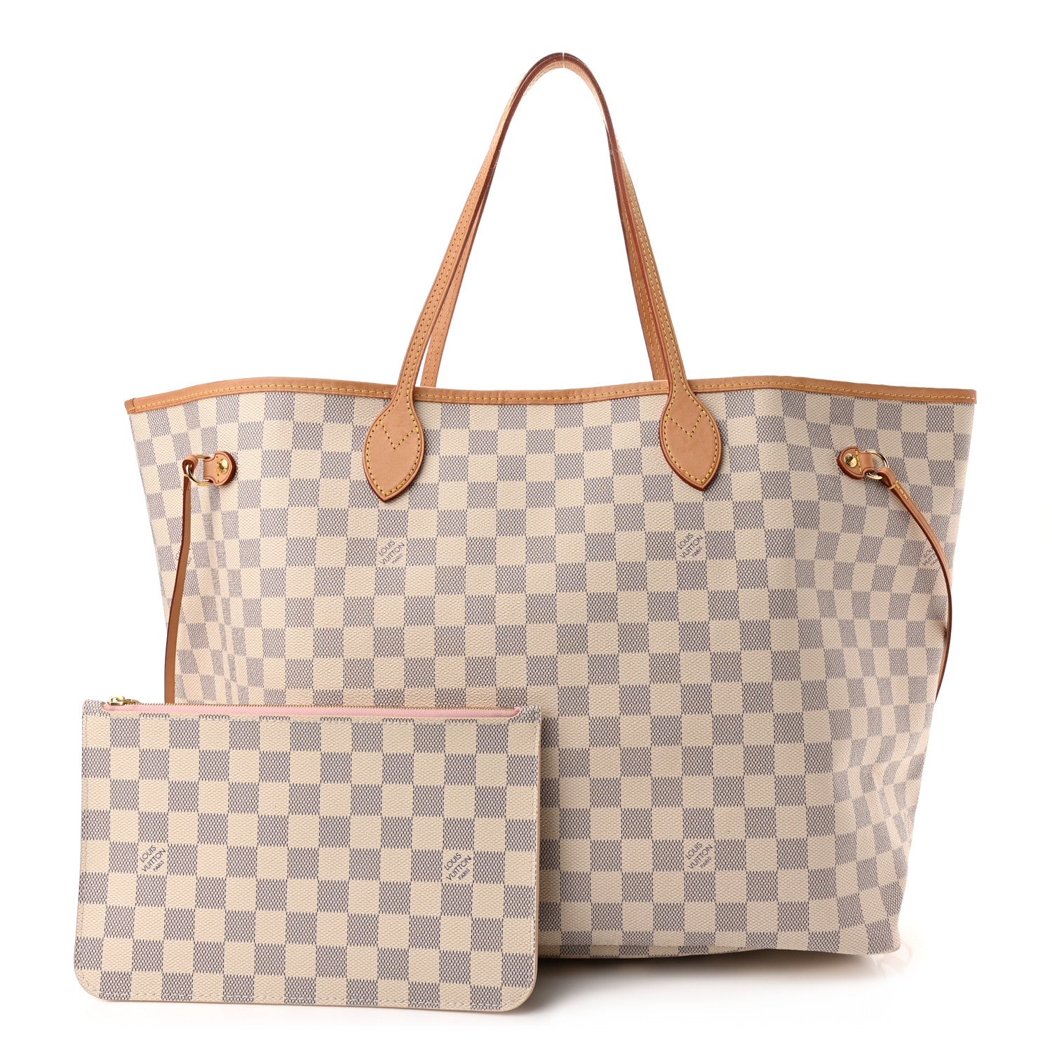 Louis Vuitton Damier Azur Neo Neverfull GM Rose Ballerine 1 of 11