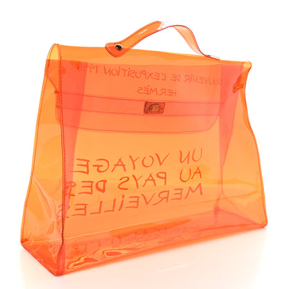 Hermes Vinyl Souvenir De L'Exposition Kelly Orange 2 of 9