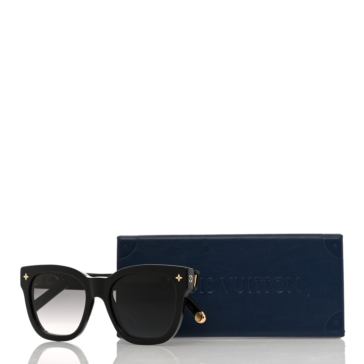 Acetate My Monogram Square Sunglasses Z1523W Black