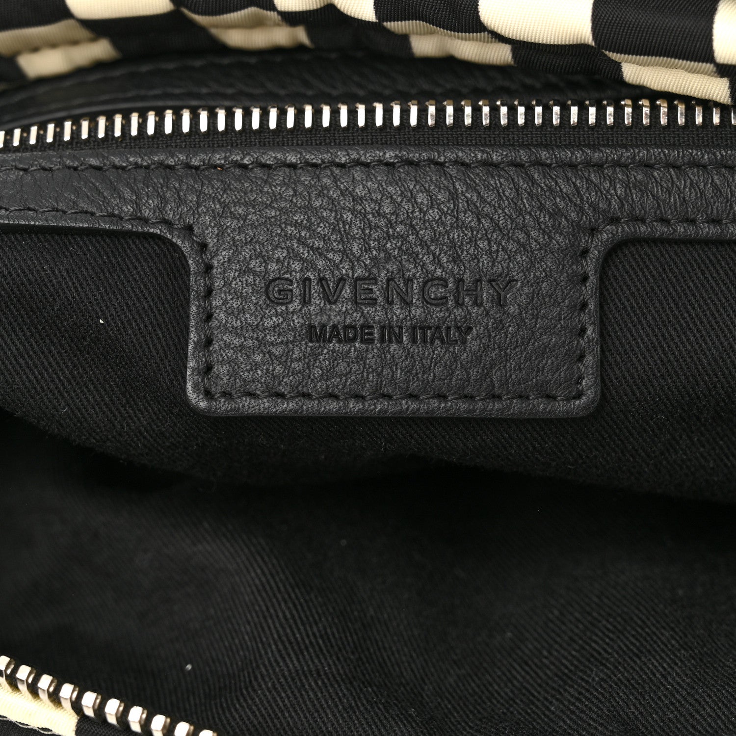 Givenchy Nylon Checker Print Large Pandora Black White 7 of 15