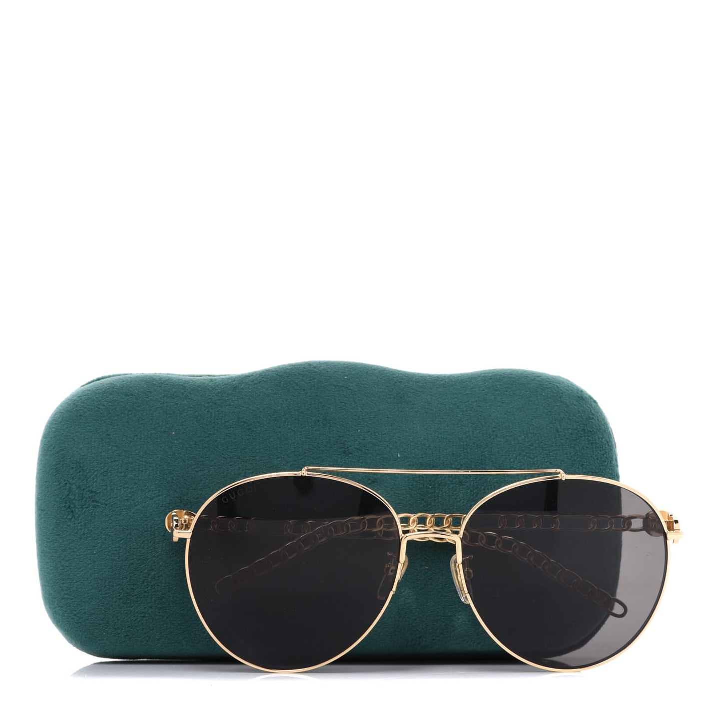 Aviator Charm Chain Sunglasses GG0725S Black