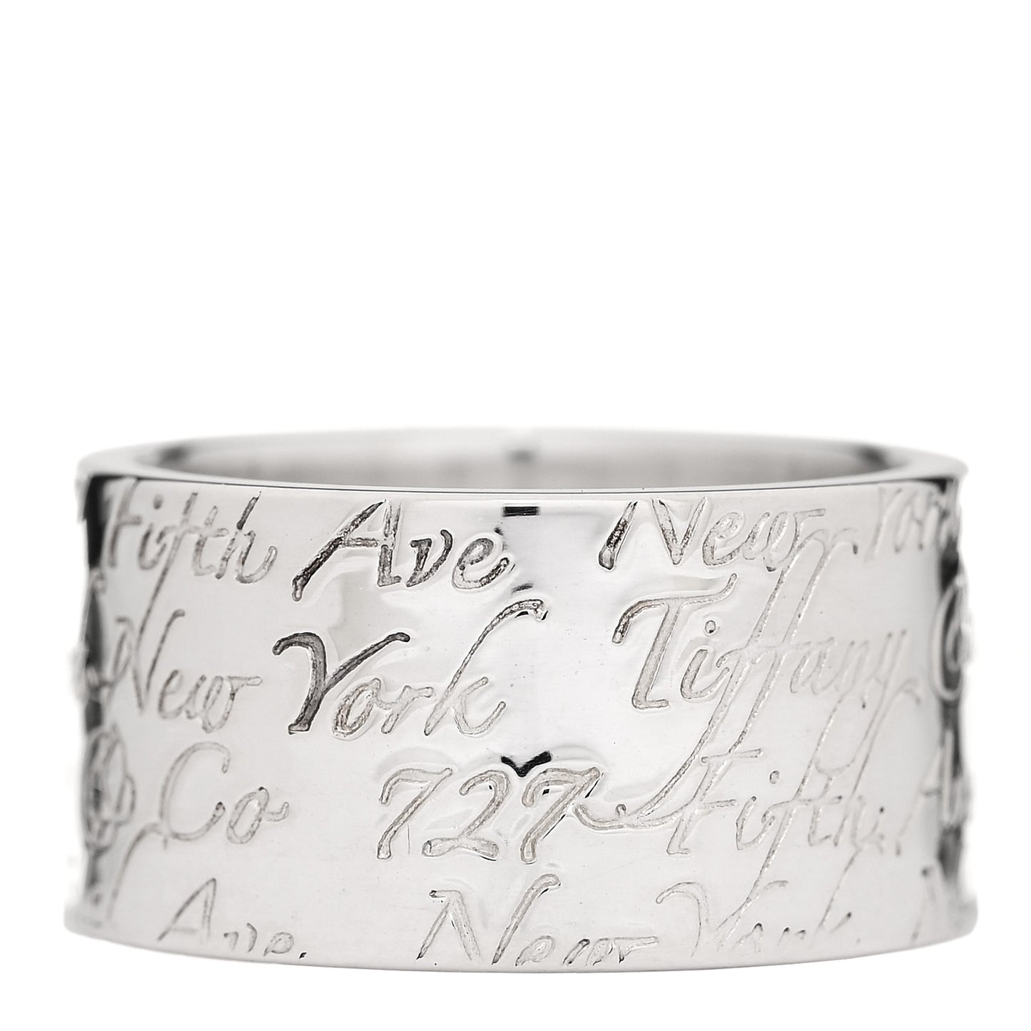Sterling Silver 10mm Notes Wide Ring 50 5.5