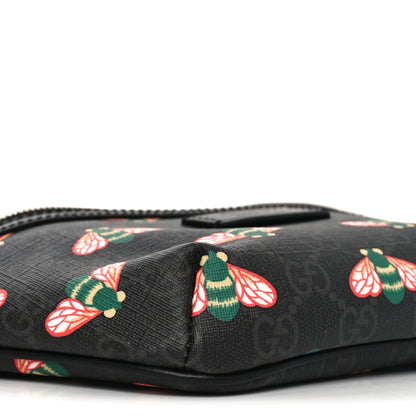 Gucci GG Supreme Monogram Bee Multicolor Appia Calfskin Belt Bag Black Multicolor 8 of 9