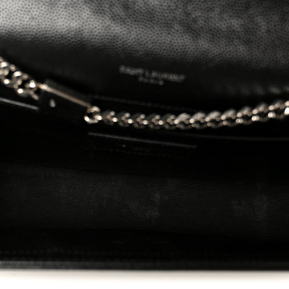 Saint Laurent Grain De Poudre Medium Classic Monogram Kate Tassel Satchel Black 5 of 11