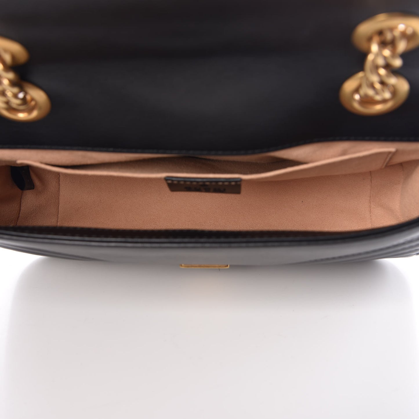 Calfskin Matelasse Mini GG Marmont Shoulder Bag Black