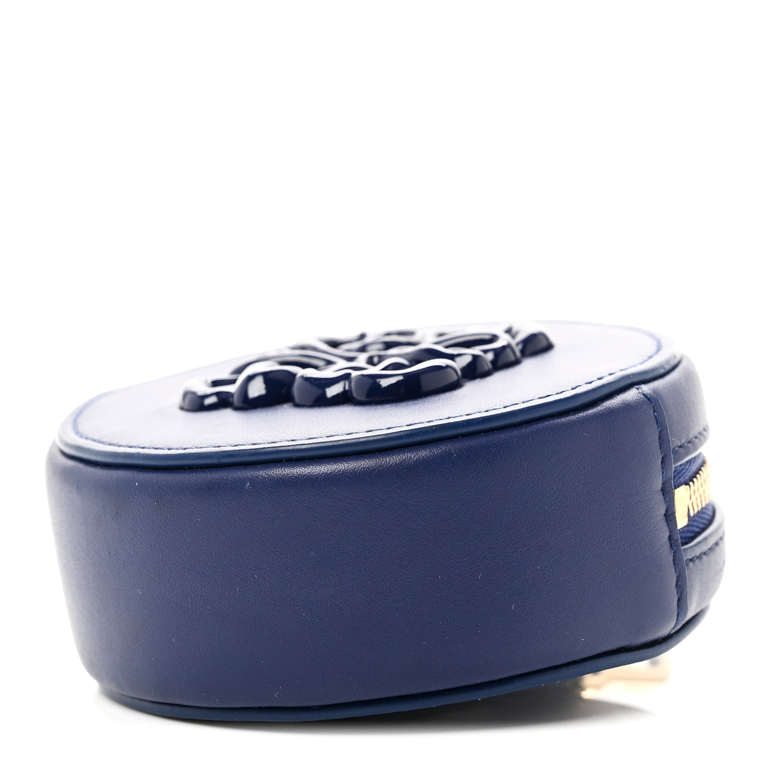 Loewe Calfskin Inflated Anagram Cookie Zip Coin Case Blue 1858995