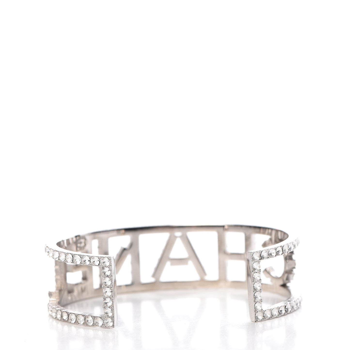 Crystal Logo Cuff M Silver