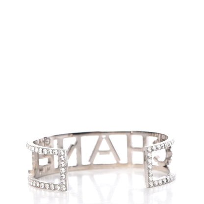 Chanel Crystal Logo Cuff M Silver 3 of 5