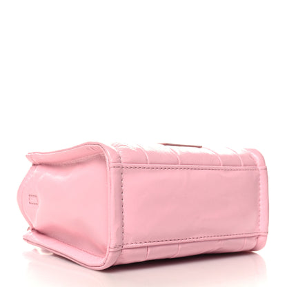 Marc Jacobs Shiny Crinkled Calfskin Mini The Tote Bag Pink 4 of 11