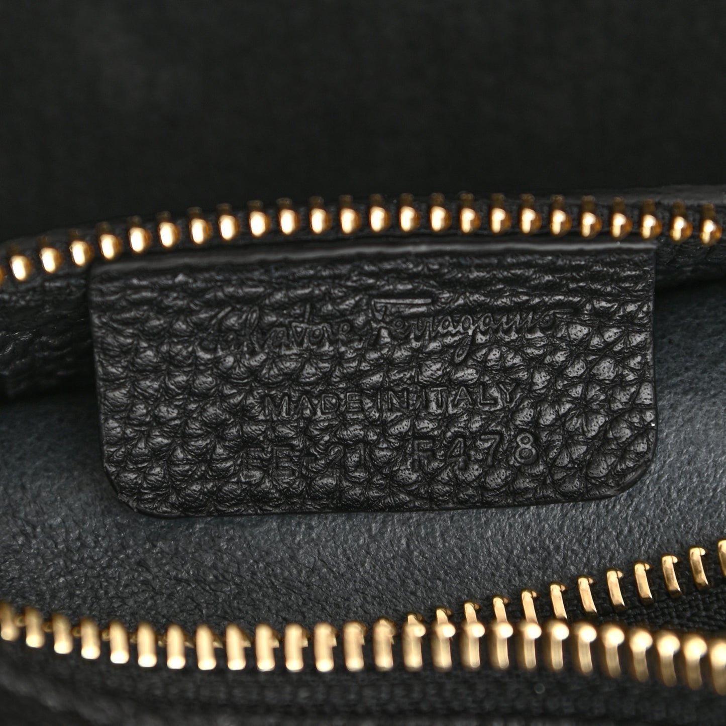 Hammered Calfskin Double Handle Small Amy Tote Black