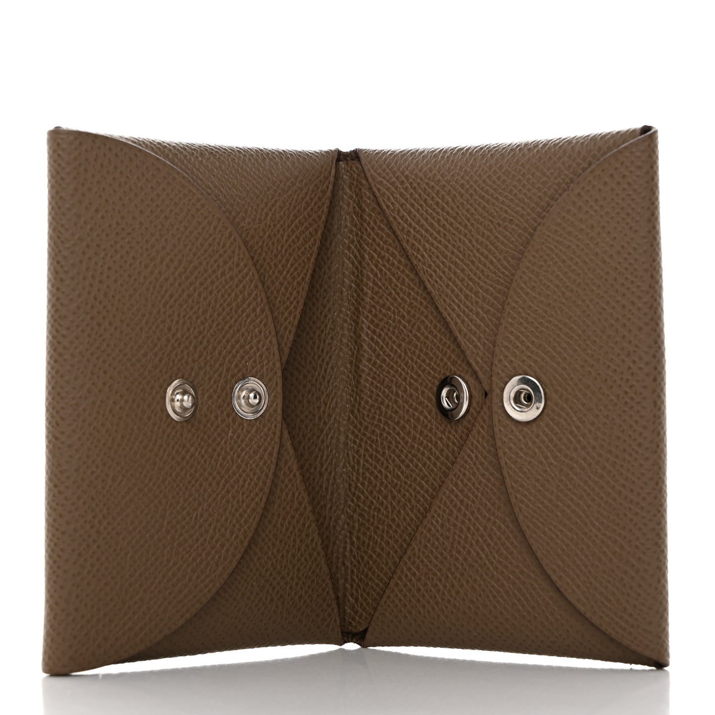 Epsom Calvi Duo Card Case Etoupe