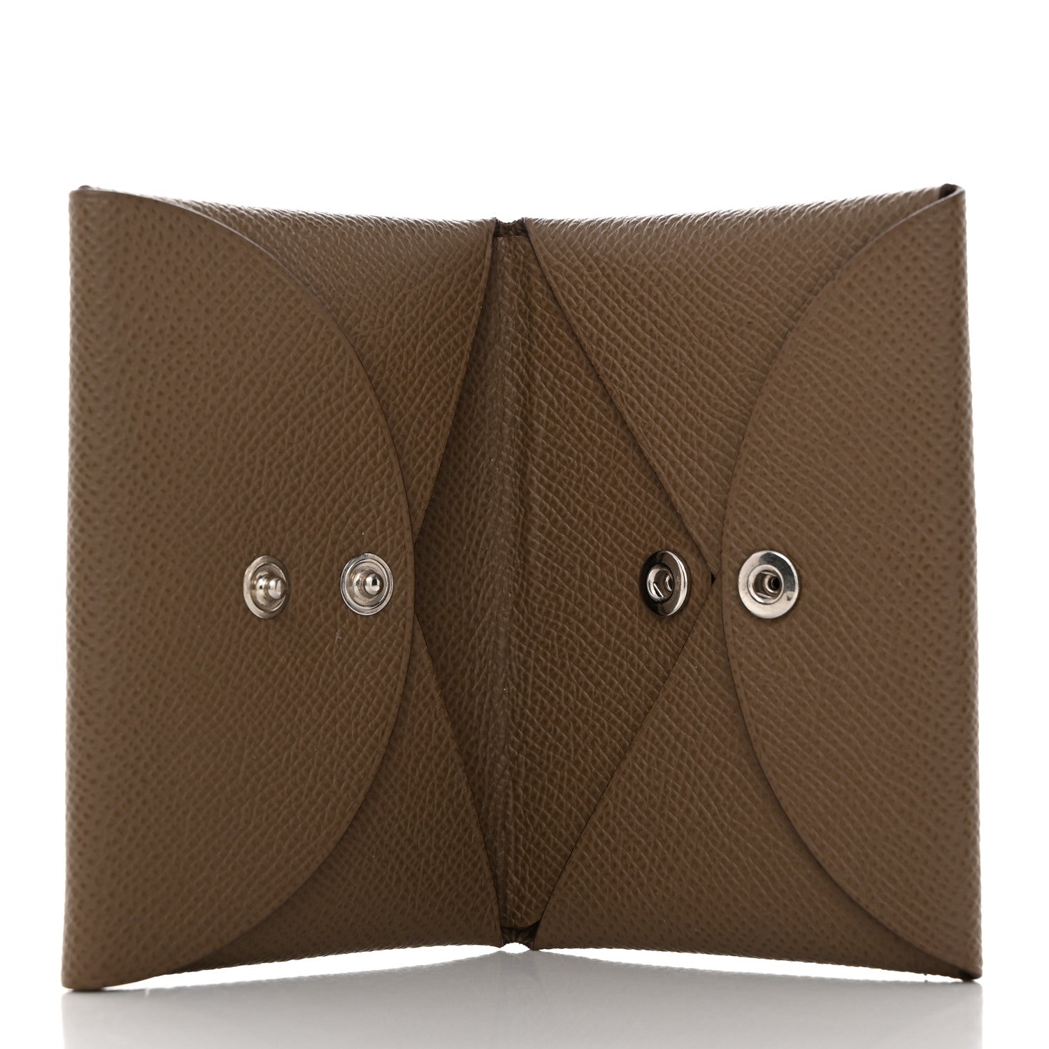 Hermes Epsom Calvi Duo Card Case Etoupe 5 of 7