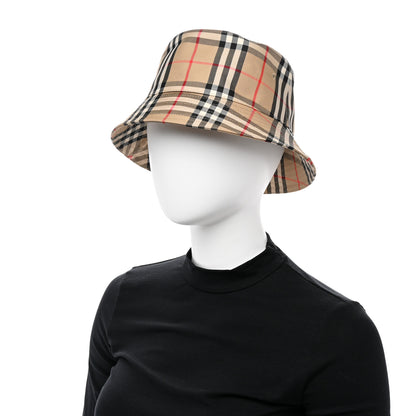 Burberry Technical Cotton Vintage Check Bucket Hat L Archive Beige 2 of 9