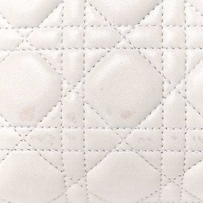 Christian Dior Lambskin Cannage Medium Lady Dior White 20 of 21
