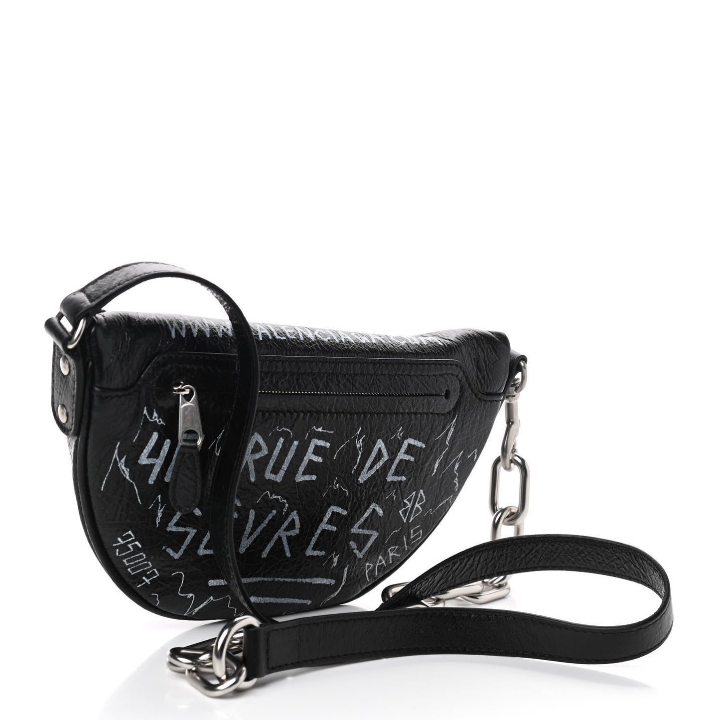 Agneau Arena Graffiti All Over XXS Souvenir Belt Bag Black White