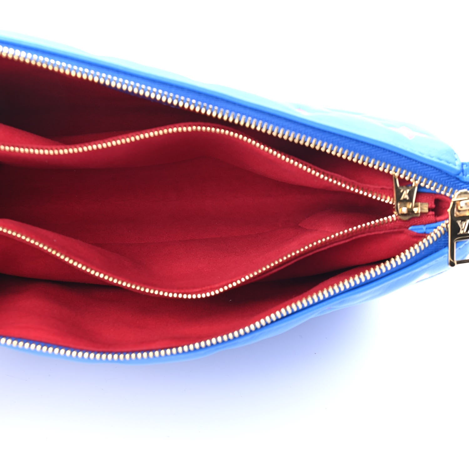Louis Vuitton Lambskin Embossed Monogram Vuittamins Coussin PM Blue Red 5 of 8