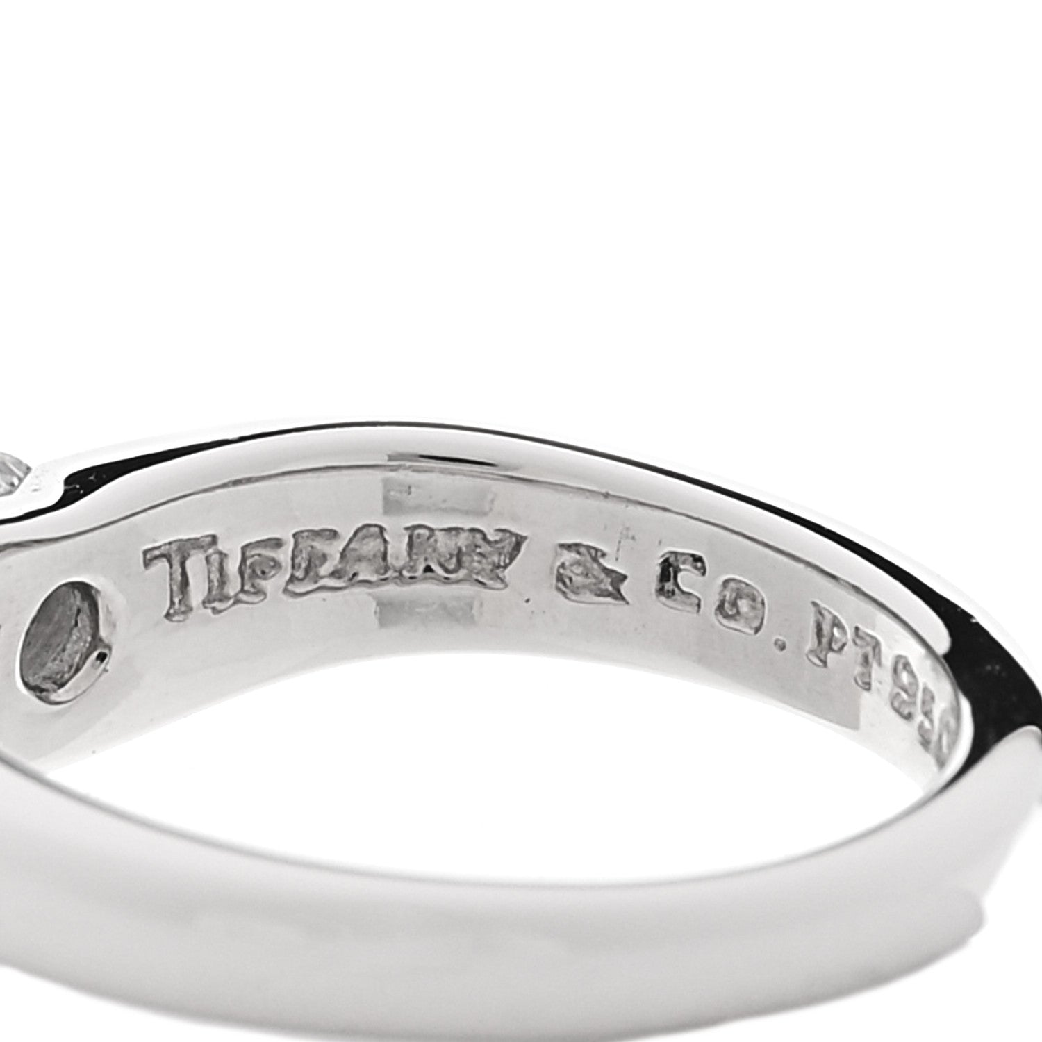 Tiffany Platinum Diamond Elsa Peretti Curved Band Ring 47 4.25 4 of 5