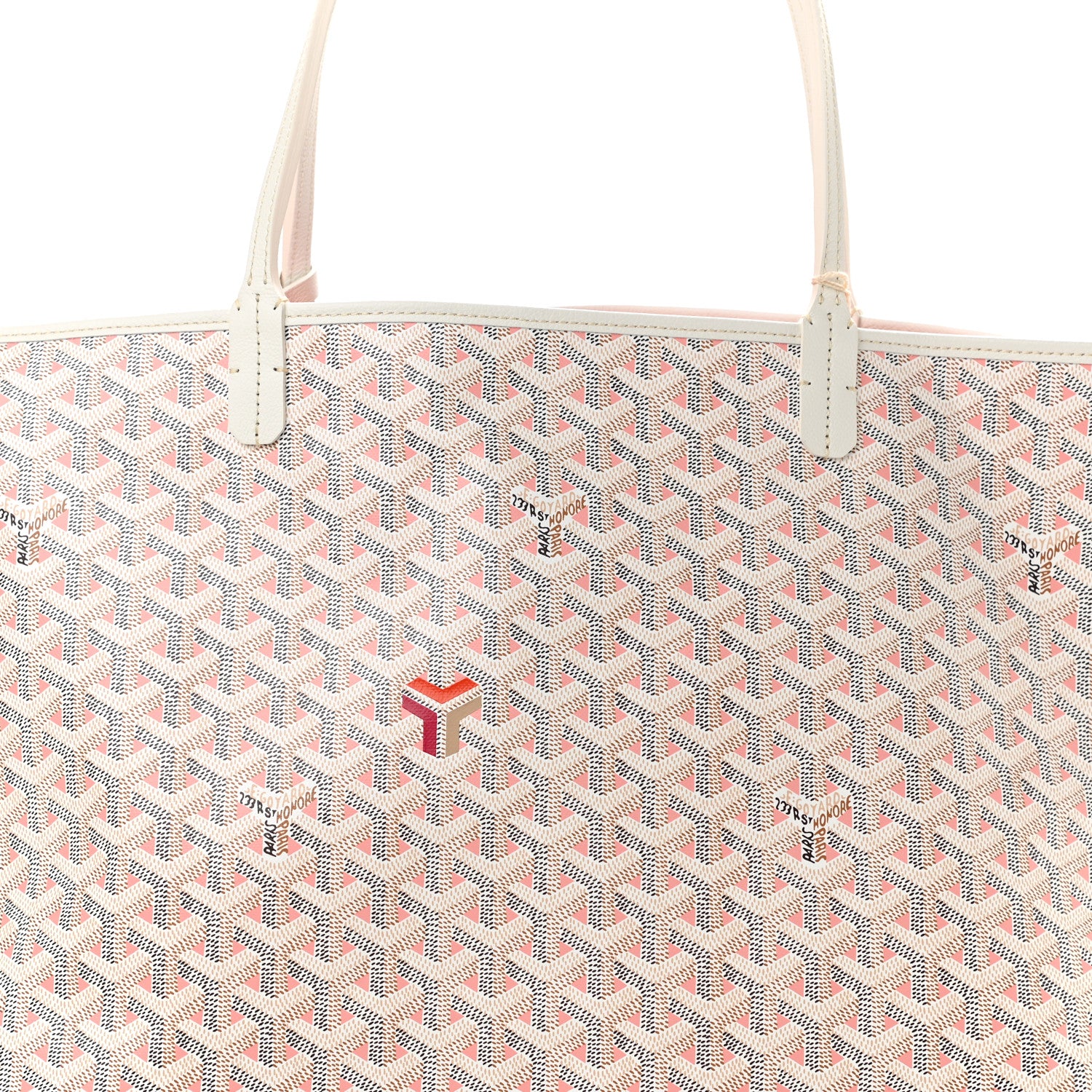 Goyard Goyardine Saint Louis Claire Voie GM White Pink 9 of 11