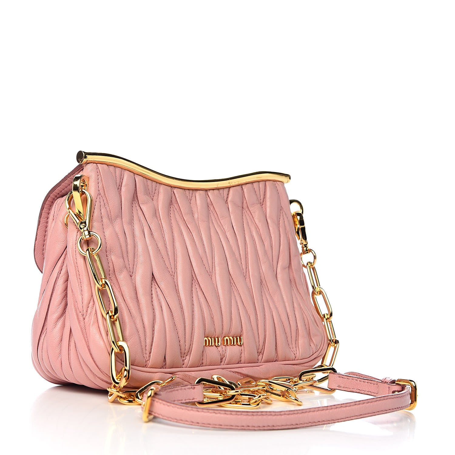 Miu Miu Nappa Matelasse Frame Bag Orchid Pink 3 of 14