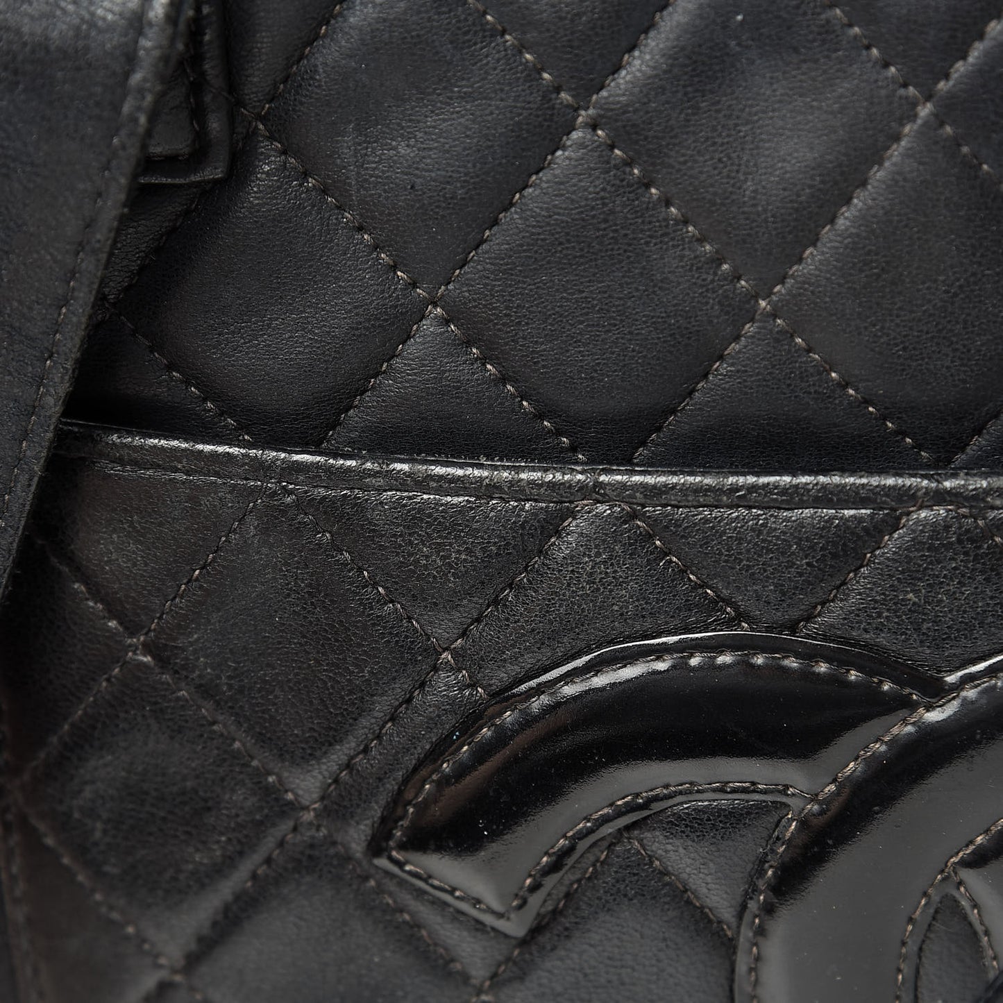Lambskin Quilted CC Tote Black