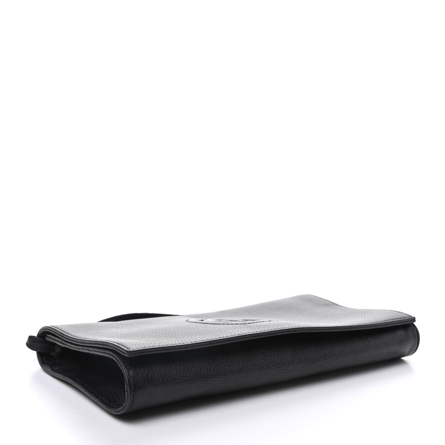 Gucci Pebbled Calfskin Medium Soho Clutch Black 4 of 9