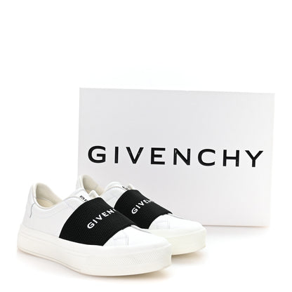 Givenchy Calfskin Band Logo Womens Urban Street Sneakers 37.5 White Black 9 of 9