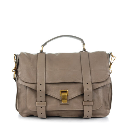 Proenza Schouler Lambskin Large PS1 Satchel Smoke 1 of 7