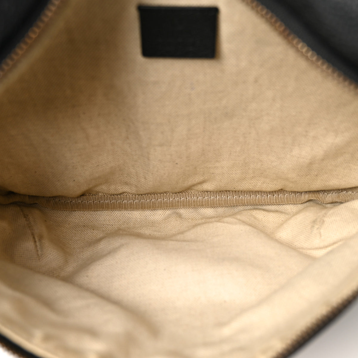Grained Calfskin Logo Belt Bag Black