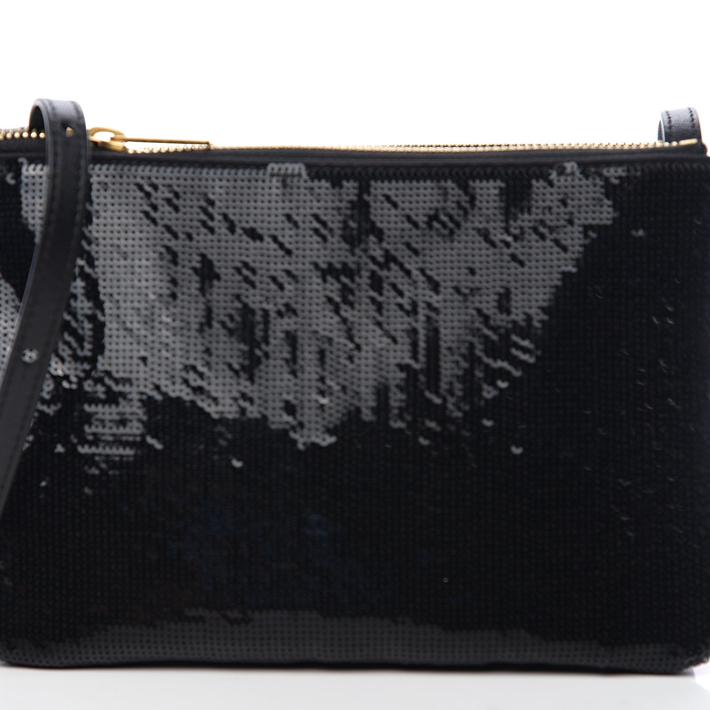 Sequin Small Trio Crossbody Bag Black
