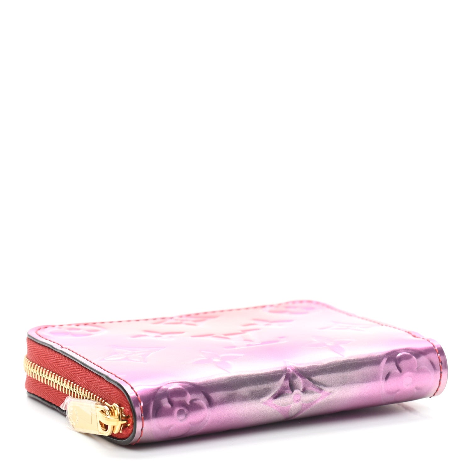 Louis Vuitton Metallic Vernis Degrade Zippy Coin Purse Pink Red 4 of 6
