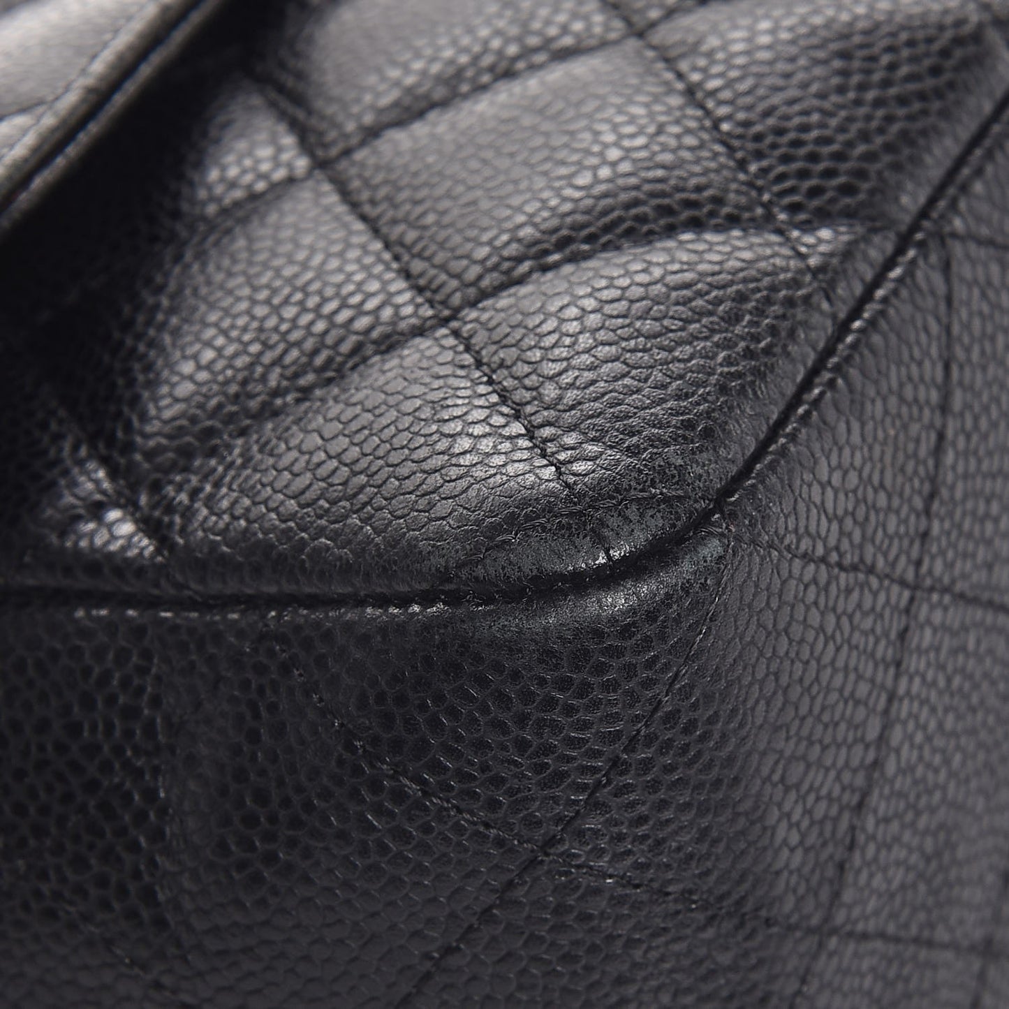 Caviar Quilted Jumbo Single Flap Black