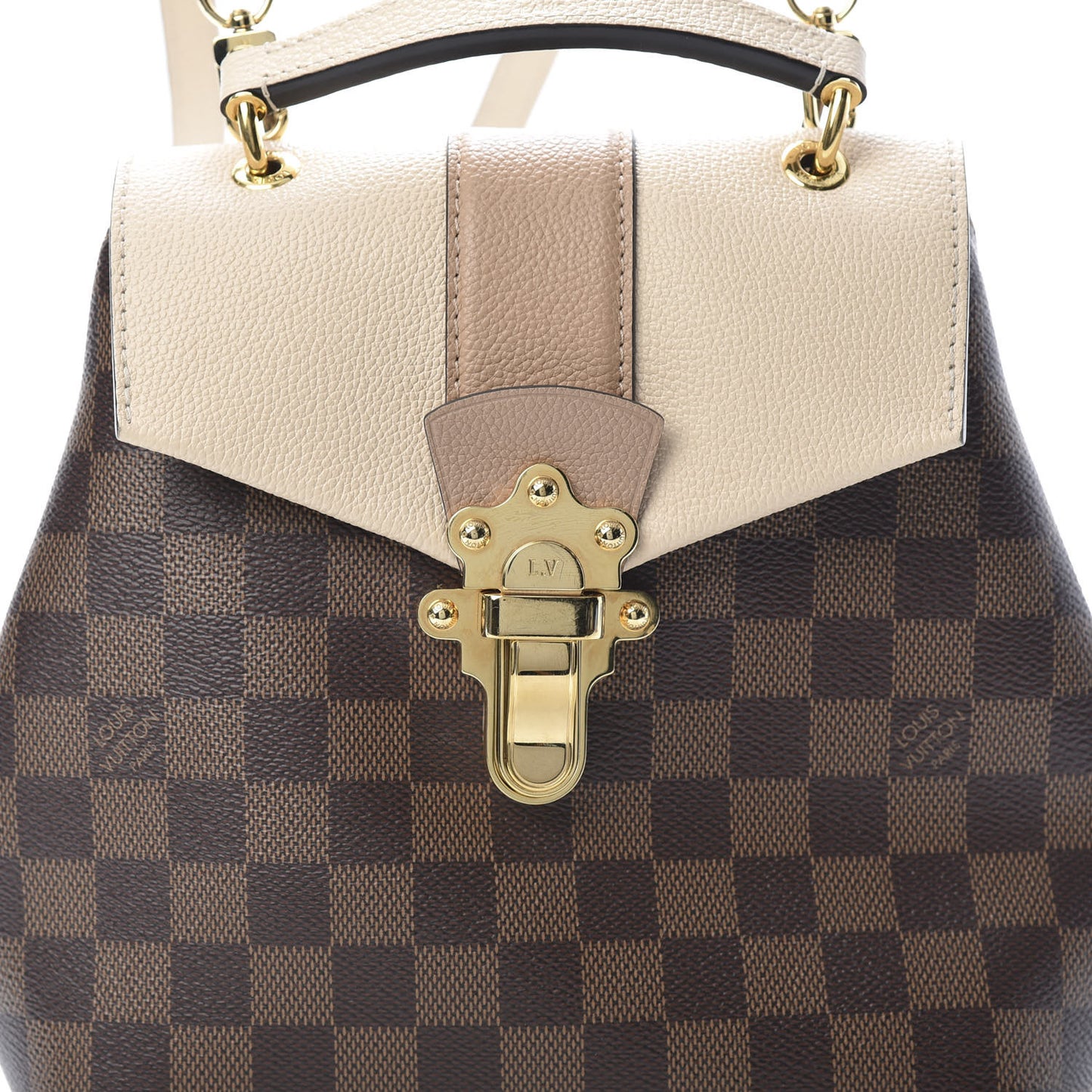 Damier Ebene Clapton Backpack Creme