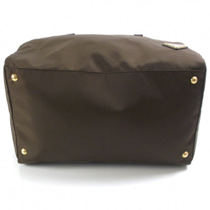 Prada Nylon Large Bowler Tote Brown 4 of 14