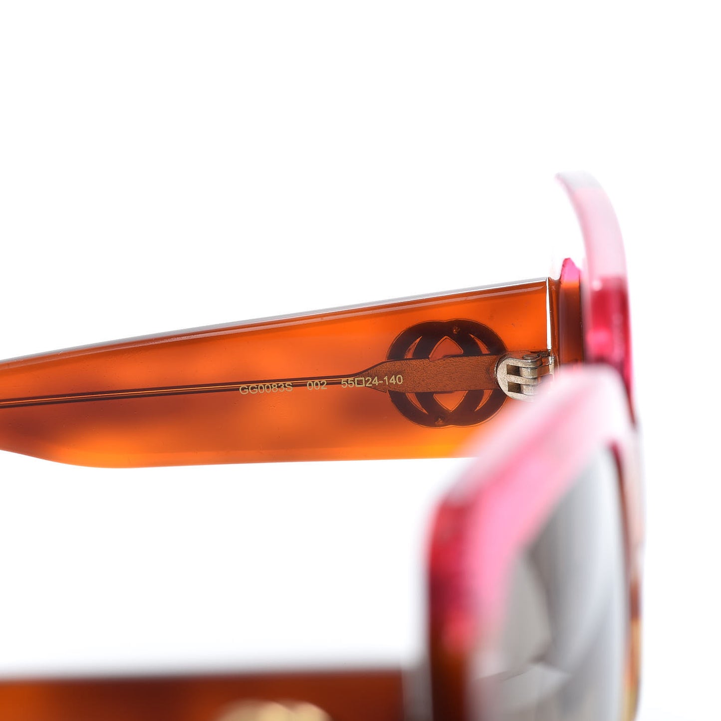 Square Frame GG0083S Sunglasses Glitter Pink Multi