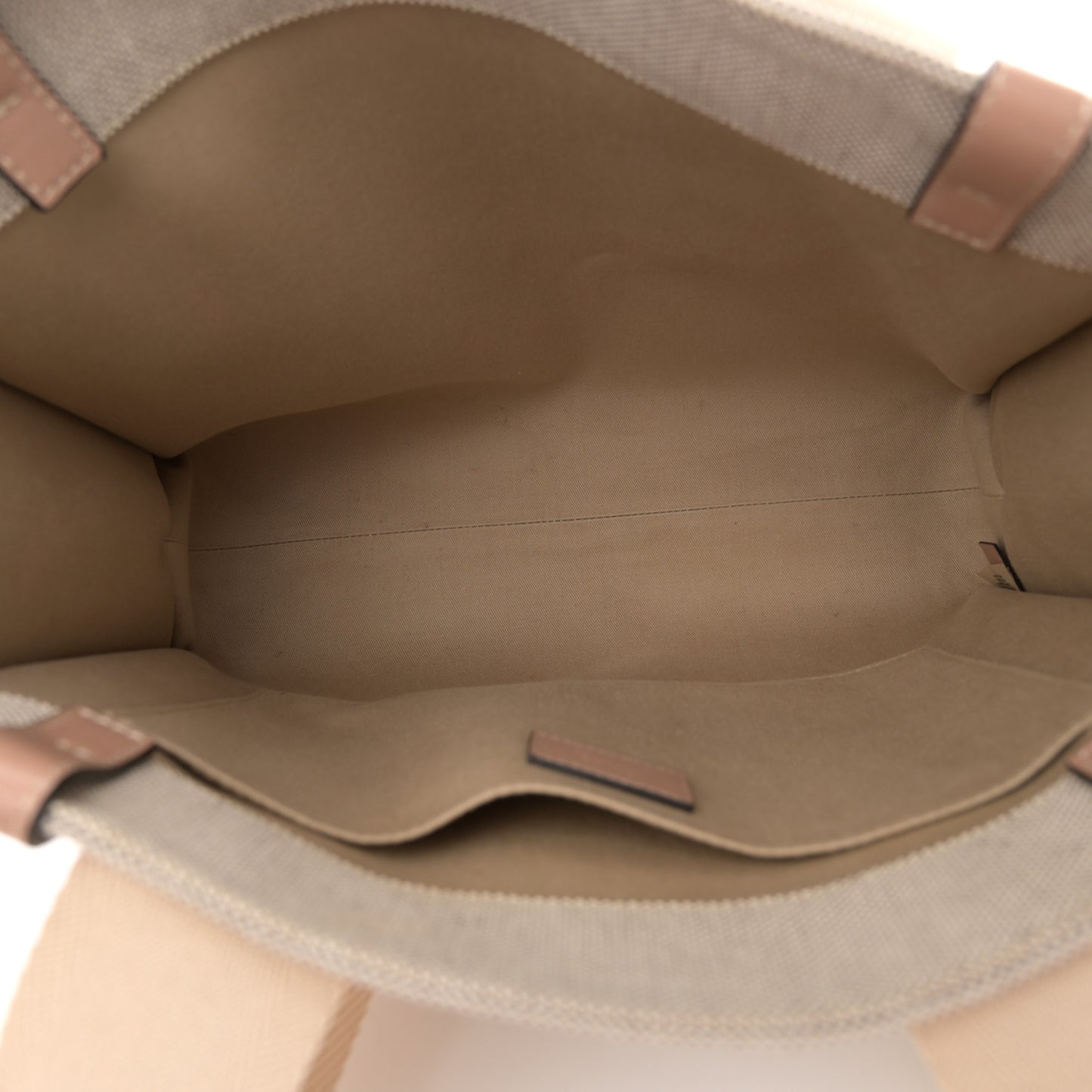 Cotton Calfskin Medium Woody Ribbon Tote Biscotti Beige