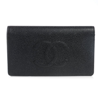 Chanel Caviar Yen CC Wallet Black 1 of 9