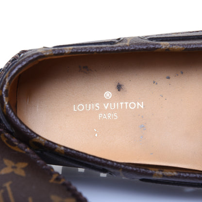 Louis Vuitton Monogram Mens Arizona Car Shoe Moccasin Loafers 9 Macassar 12 of 13