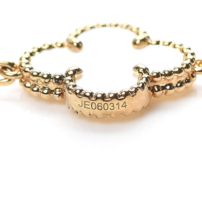 Van Cleef & Arpels 18K Yellow Gold Mother of Pearl 5 Motifs Vintage Alhambra Bracelet 6 of 8