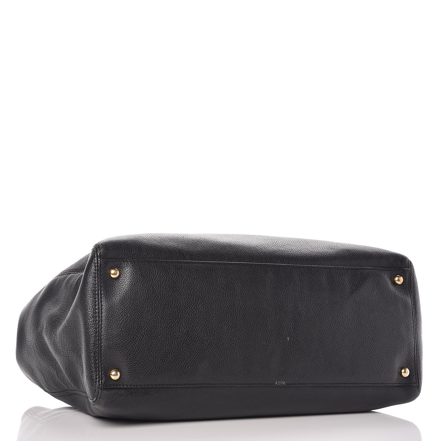 Calfskin Cerf Shopper Tote Black